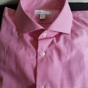 Nordstrum pink striped N.W.T. sz. 17 34/35 shirt